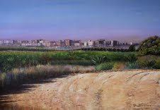 Panorámica de La Mata (Torrevieja).-Acrílico Acrylic Canvas Landscaping