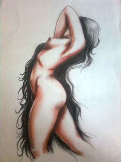 desnudo y cabellera Charcoal