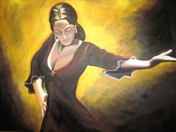 Andaluza Oil Canvas Figure Painting