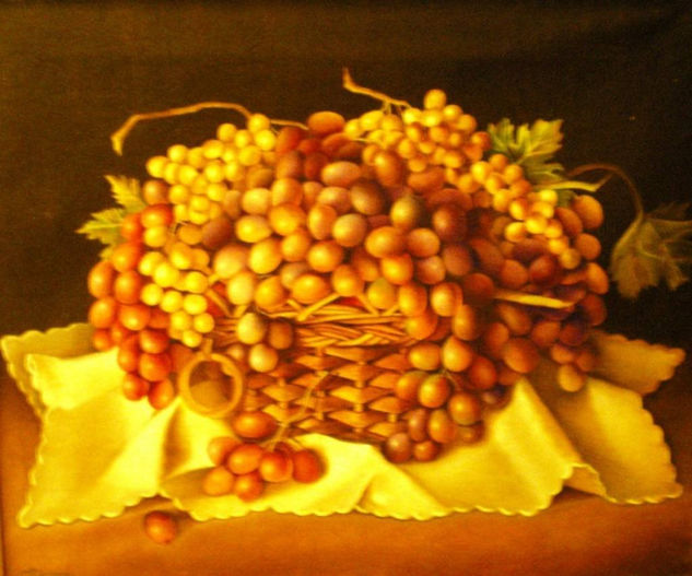 Bodegón de Uvas Oil Canvas Still Life Paintings