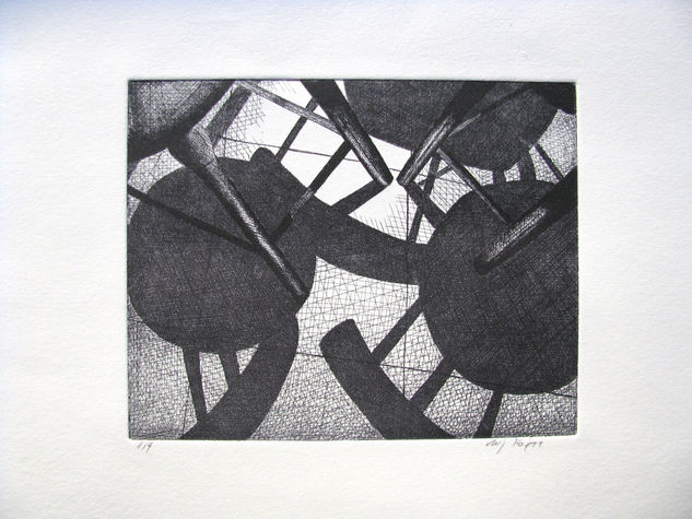 Sillas y Sombras Etching Process