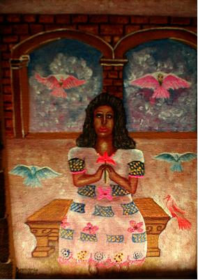 Niña en Banca Oil Canvas