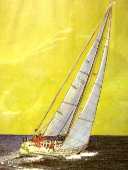 La Pinta navegando en Huelva (2000) Others Paper Marine Painting