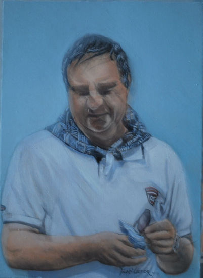 Retrato de Hombre (Meñaka) Oil Canvas Portrait