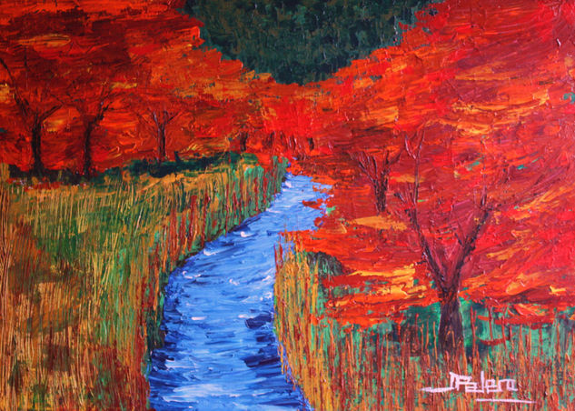 otoño Acrylic Canvas Landscaping