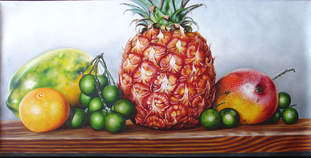 Frutas. Oil Canvas Still Life Paintings