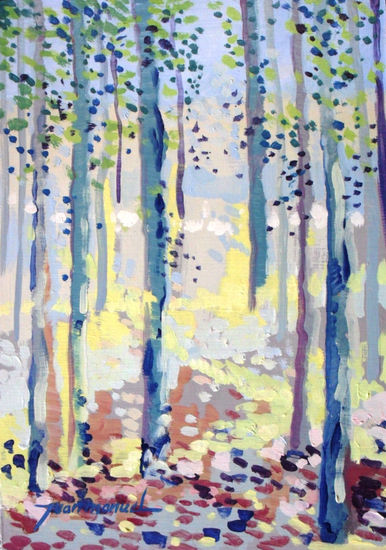 en el bosque 2 Oil Panel Landscaping