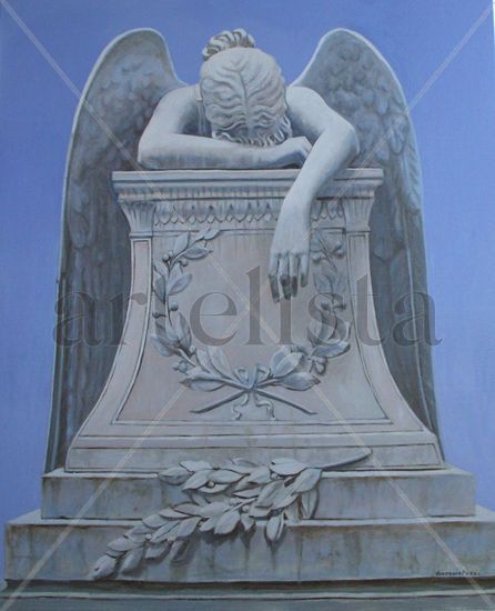 ANGEL DE LA PENA Oil Canvas Figure Painting