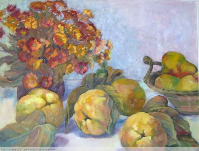 Membrillos Oil Canvas Still Life Paintings