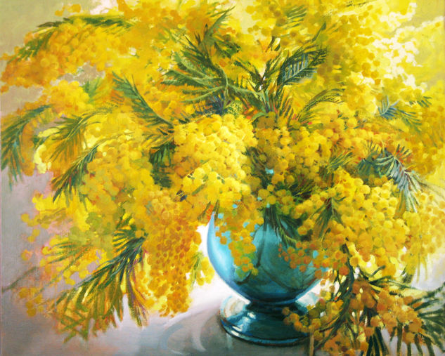 Ramo de mimosas Oil Canvas Landscaping