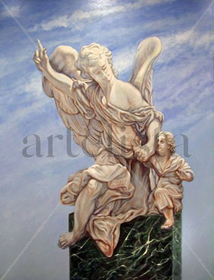 ANGEL DE LA GUARDA Oil Canvas Figure Painting