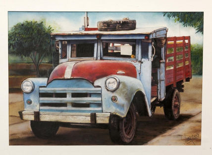 Camion Azul y Rojo