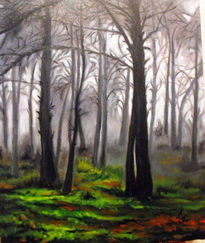 Bosque con niebla