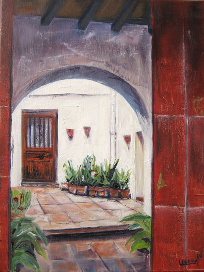 PATIO Óleo Lienzo Paisaje
