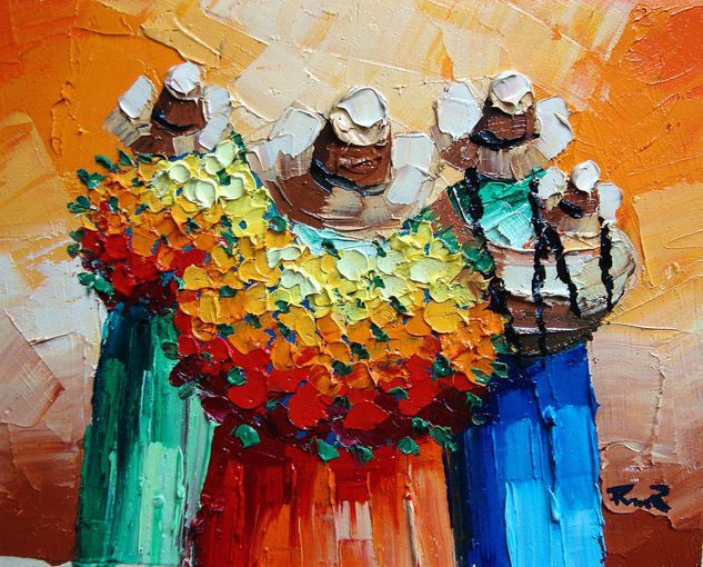 sin titulo(cholitas) Oil Canvas Others