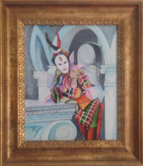 CARNAVAL DE VENECIA Oil Canvas Figure Painting