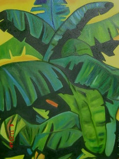 HOJAS DE PLATANOS Oil Canvas Landscaping