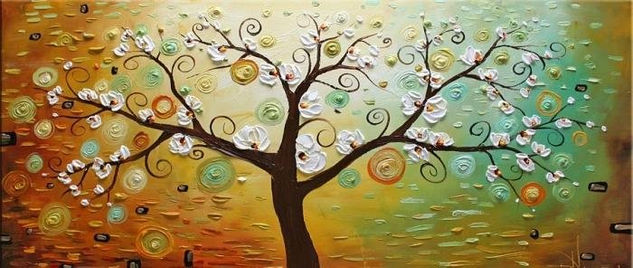 Arbol de la vida 2009 Oil Canvas Landscaping