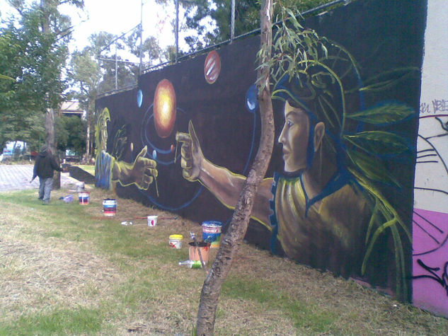 gerardo huerta hernandez mural para escuela de trabajo social 