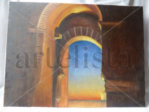 mirar puesta sol Oil Canvas Landscaping