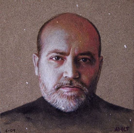 AUTORETRATO SOBRE ARENA Oil Canvas Portrait