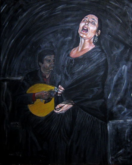 Fado Acrylic Canvas Figure Painting