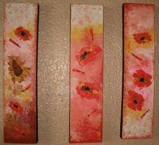 Destellos de Amor Oil Canvas Floral Painting