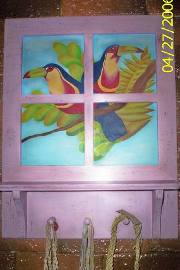 TUCANES A TRAVEZ DE LA VENTANA Acrylic