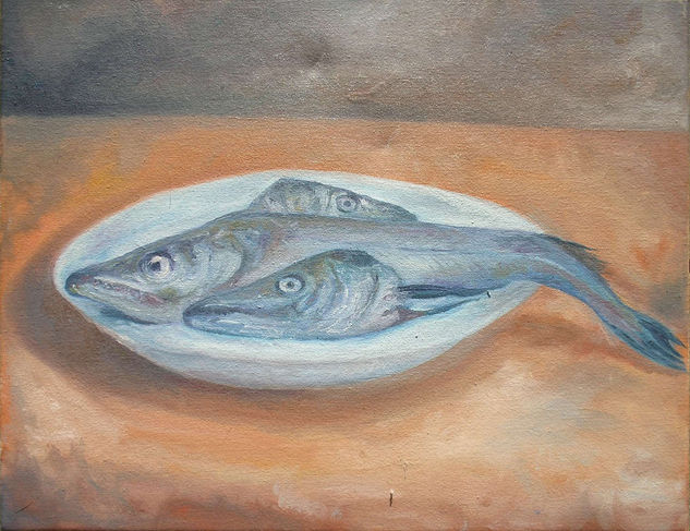 Jurel Tipo Salmon Oil Canvas Still Life Paintings