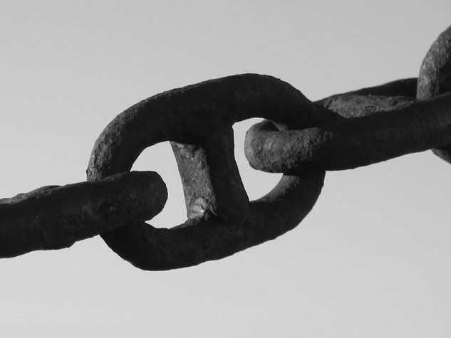 Rusty chain Conceptual/Abstract Black and White (Digital)