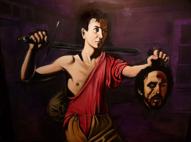 estudio rapido de david goliat de caravaggio 