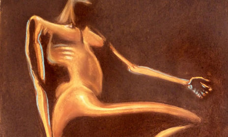 dibujos figura tinta carbon pastel