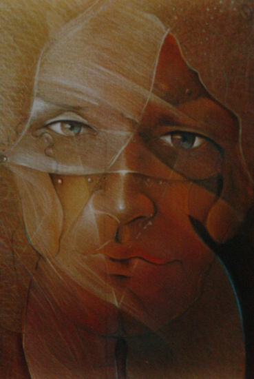 rostro·03 Acrylic Canvas Portrait