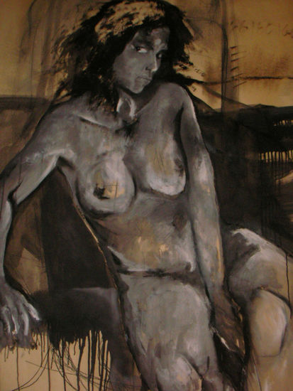 modelo negra Oil Paper Nude Paintings