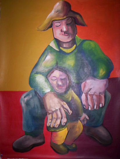 papâ y mamà a la ves Acrylic Canvas