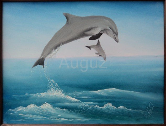 Delfines Oil Canvas Animals