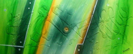 cuadro abstracto verde