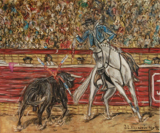 Spanish bullfight Óleo Lienzo Paisaje