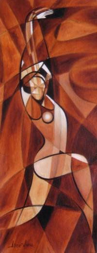 Balet Dominicano -1 Oil Canvas Figure Painting