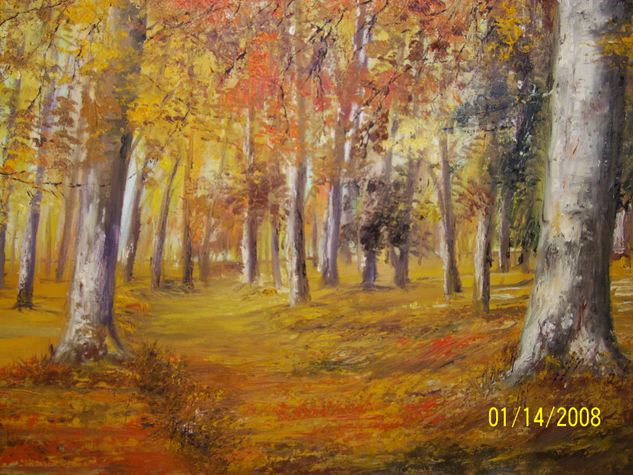 Otoño Óleo Lienzo Paisaje