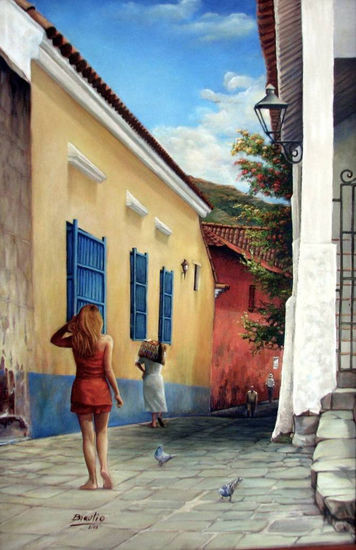 Calle de las trampas Oil Canvas Landscaping