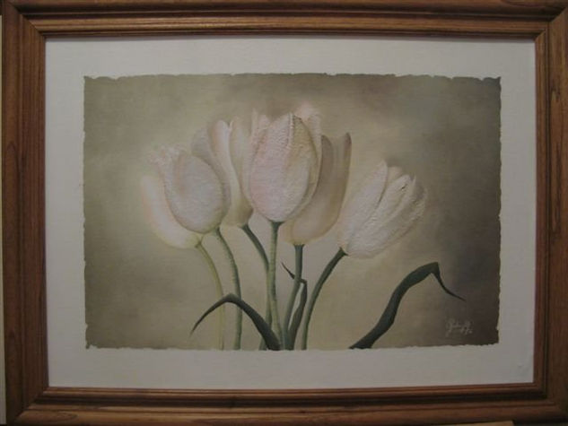 Tulipanes Oil Canvas Floral Painting