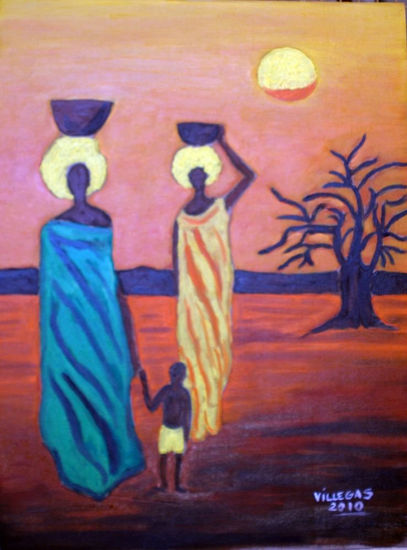 Desierto africano. Oil Others Figure Painting