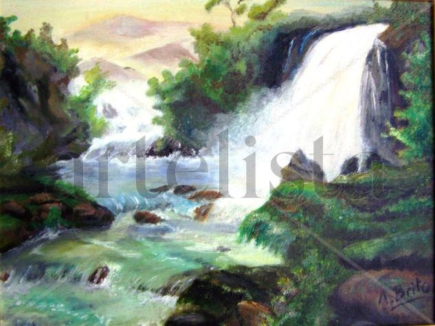 cascada Oil Canvas Landscaping