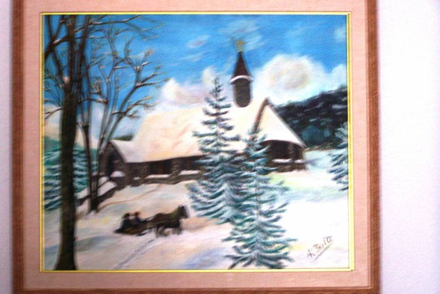 HAcia la iglesia sobre la nieve
