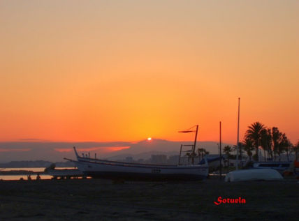 Puesta de sol playa...