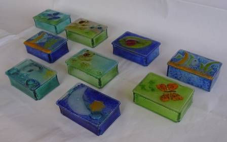 Cofres de vidrio 9x6x3 Pottery Glass