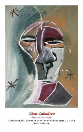 FACE ON THE STARS Media Mixta Papel Retrato