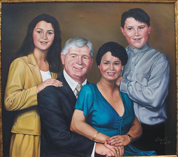 Retrato de familia Oil Canvas Portrait