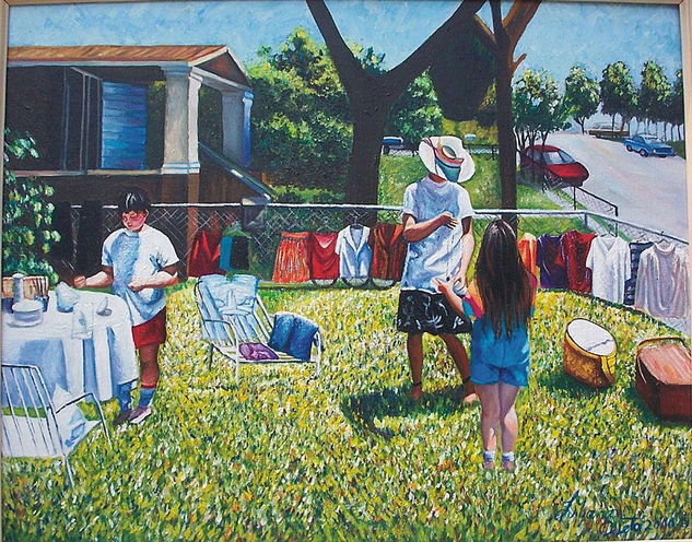 Yardsale Oil Canvas Landscaping